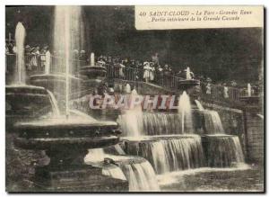 Old Postcard Parc de St Cloud Fountains Interiure Part of the Grand Cascade