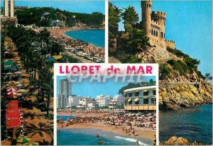 Postcard Modern Lloret de Mar, Costa Brava Promenade Verdaguer Beach Chateau