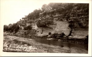 Real Photo Postcard The Guadalupe River in Kerrville, Texas