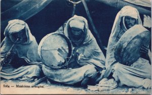 Morocco Musiciens Aveugles Vintage Postcard C196