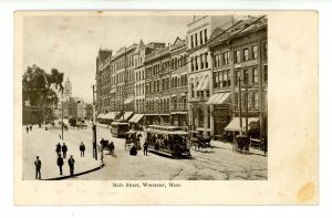 MA - Worcester. Main Street ca 1904