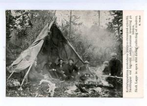 190599 FINALND Skolt Lapps open tent collecting reindeer Old