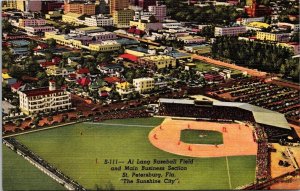 Al Lang Baseball Field Main Business Section St Petersburg FL Postcard UNP WOB 