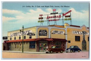 Juarez Old Mexico Postcard Lobby No.2 and Night Club c1950's Vintage Unposted