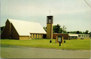 First Methodist Church Memorial Bell Tower Barron Wisconsin WI Postcard VTG UNP 