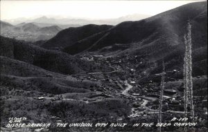 Bisbee AZ Birdseye View c1940s Real Photo Postcard