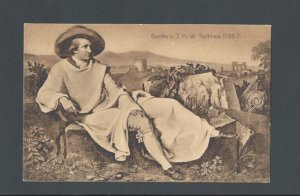Post Card Ca 1896 Germany Goethe Painting By Artist Tischbein of Famous----