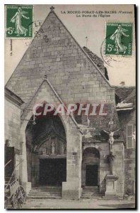Old Postcard La Roche Posay Les Bains Vienna the door of the Church