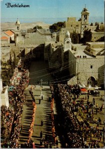 Church of Nativity at Christmas Procession Bethlehem Postcard PC525