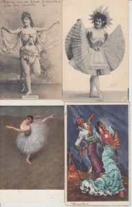 DANCING BALLET 250 Vintage Postcards mostly pre-1940 (L5689)