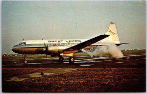 Airplane Great Lakes Airlines Convair 440 Based at Sarnia Aircraft Postcard