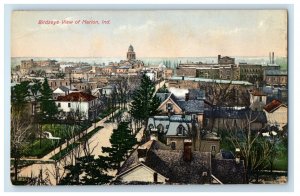 c1910 Bird's Eye View of Marion Indiana IN Antique Unposted Postcard