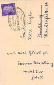 Germany 1945 Winter Landschaft New Year greetings postcard 
