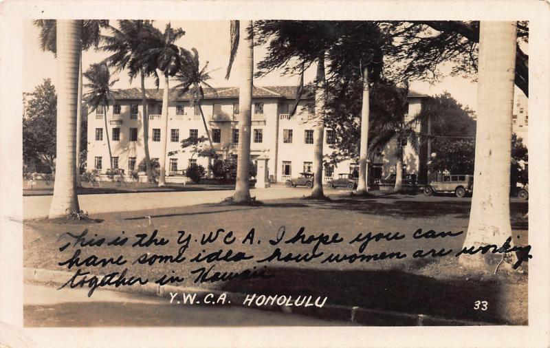 Y.W.C.A., Honolulu, Hawaii, Early Real Photo Postcard