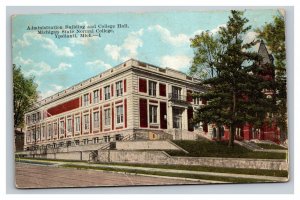 Vintage 1922 Postcard College Hall Michigan State Normal College Ypsilanti MI