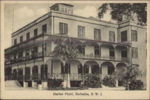 Barbardos Marine Hotel c1915 Postcard