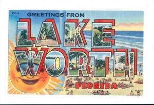 LP25 LARGE letter, Lake Worth, Florida, FL, Postcard.