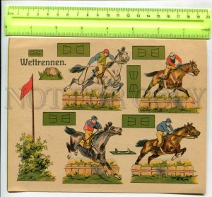 431569 GERMANY equestrian sport pharmacy ADVERTISING Vintage POSTER paper toys