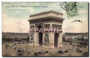 Postcard Old Paris Arch of triumph of & # 39etoile