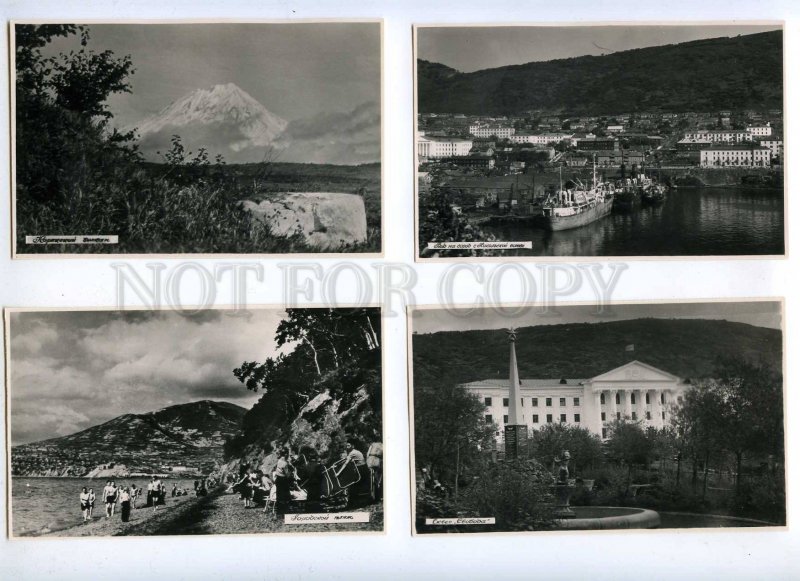 197702 RUSSIA Petropavlovsk-Kamchatsky 10 old postcards cover