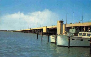 Sinepuxent Bay Highway Bridge Boats Ocean City Maryland postcard