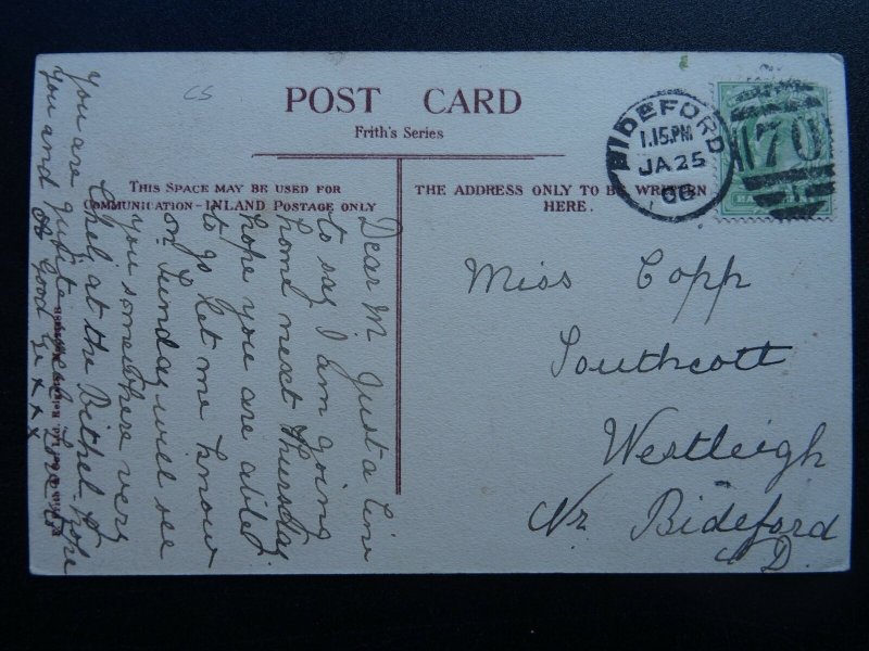 Devon WEARE GIFFARD HALL & Church c1906 Postcard by Frith Bideford Duplex 70