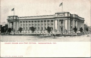 Postcard Courthouse and Post Office in Indianapolis, Indiana~132859