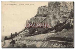 Old Postcard Poligny Rocks and Road Chamole