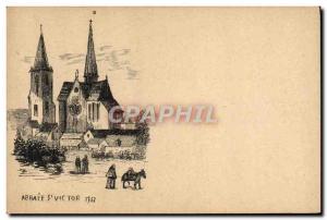 Old Postcard Donkey Mule Abbey St Victor in 1753