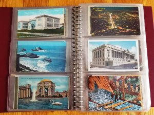 180 Vintage Post Cards in Post Card Album #1