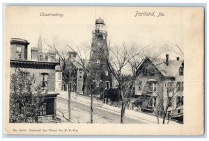 c1905 Observatory Exterior View Building Portland Maine Vintage Antique Postcard