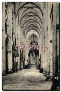 Old Postcard Fecamp The nave of the church of the former Benedictine abbey Tr...