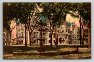 1908  Warren  Ohio   Court House   Postcard