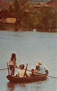 Vietnam Transportation in the Delta River Vintage Postcard AA69277