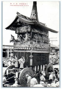 c1950s Men Pushing Float The Gionmatsuri Kyoto Japan Vintage Postcard