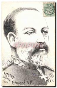 Old Postcard Political Satirical Edward VII Rostro