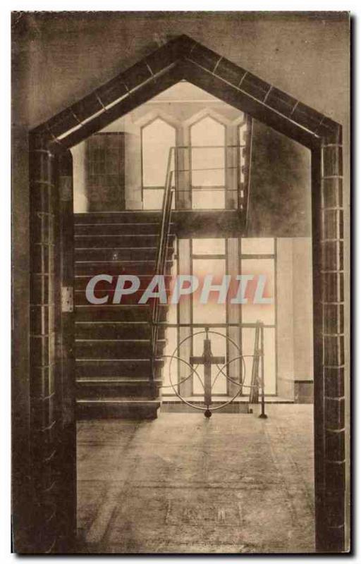 Old Postcard Cage D & # 39escalier From Monastery Abbey of Clairefontaine ND
