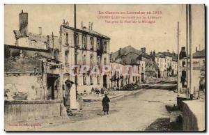 Gerbeviller - bombed by the Germans Bridge taking views Mortague - Old Postcard