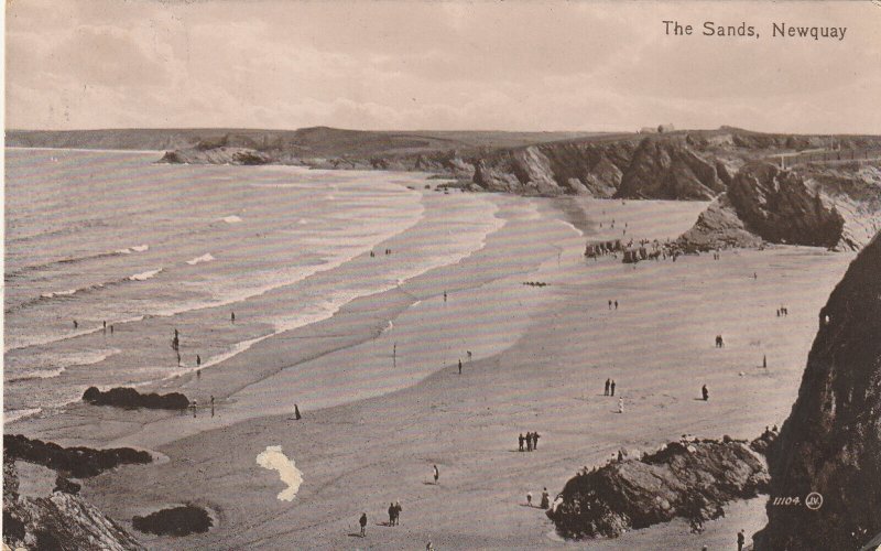 NEWQUAY, THE SANDS, Cornwall - Vintage POSTCARD