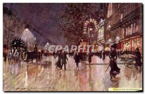 Paris (9th) Old Postcard Boulevard Montmartre Folies Bergere