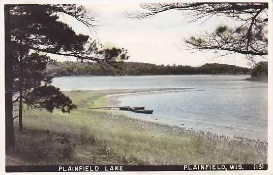 Wisconsin Plainfield Plainfield Lake 1950 Real Photo RPPC