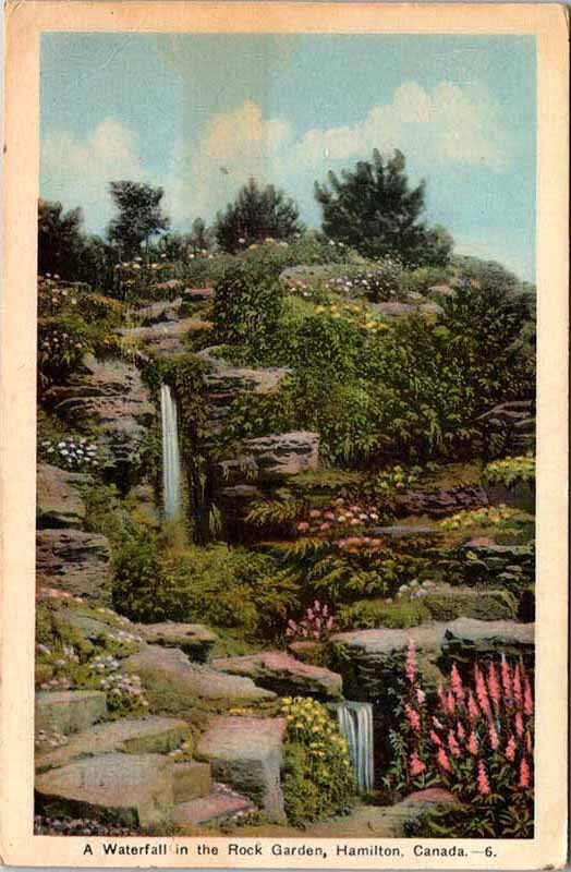 Postcard GARDEN SCENE Hamilton Ontario ON AK1211