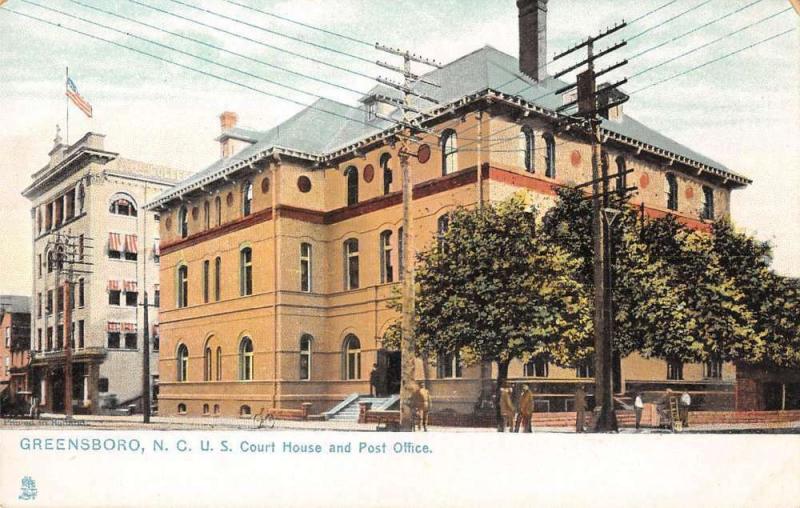 Greensboro North Carolina US Courthouse post office by Tuck antique pc Z13463