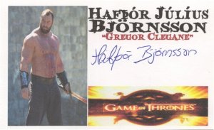 Hafpor Julius Bjornsson Game Of Thrones Hand Signed Autograph