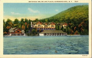 Whiteface Inn on Lake Placid, Adirondack Mountains NY Vintage Postcard D61