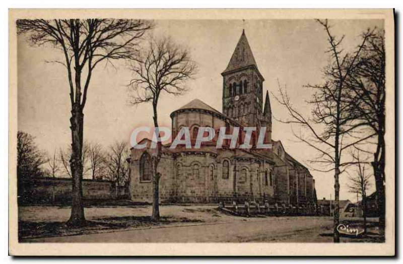 Postcard Old St Menoux Allier The XI and XII Church