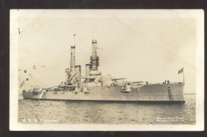 RPPC UNITED STATES NAVY BATTLESHIP USS FLORIDA SHIP REAL PHOTO POSTCARD