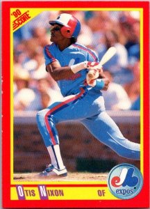 1990 Score Baseball Card Otis Nixon Montreal Expos sk2656