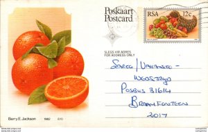 RSA South Africa Postal Stationery to Braamfontein