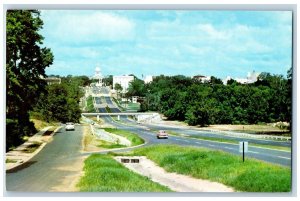 Tallahassee Florida Postcard Apalachee Parkway Approach To State Capitol c1960's